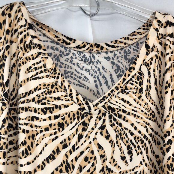 Comfort Code By Cuddle Duds Plus 3X Jumpsuit Romper With Pockets Animal Print - Picture 4 of 13